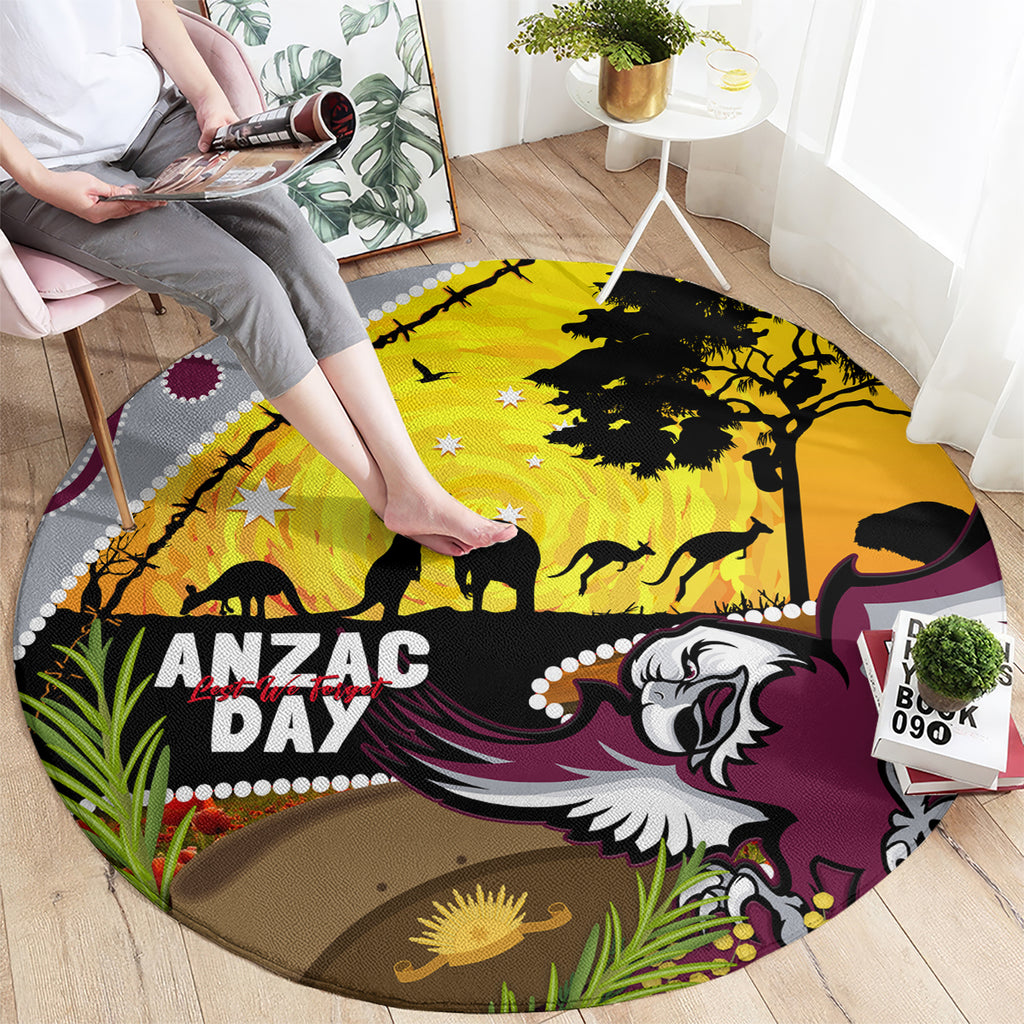 Eagles Rugby ANZAC Day Round Carpet Silvertails Rosemary Starry Night