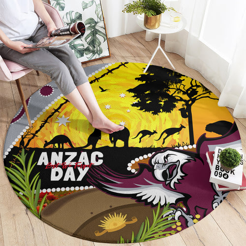 Eagles Rugby ANZAC Day Round Carpet Silvertails Rosemary Starry Night