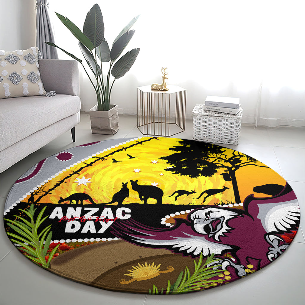 Eagles Rugby ANZAC Day Round Carpet Silvertails Rosemary Starry Night