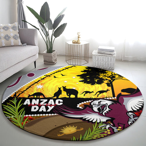 Eagles Rugby ANZAC Day Round Carpet Silvertails Rosemary Starry Night