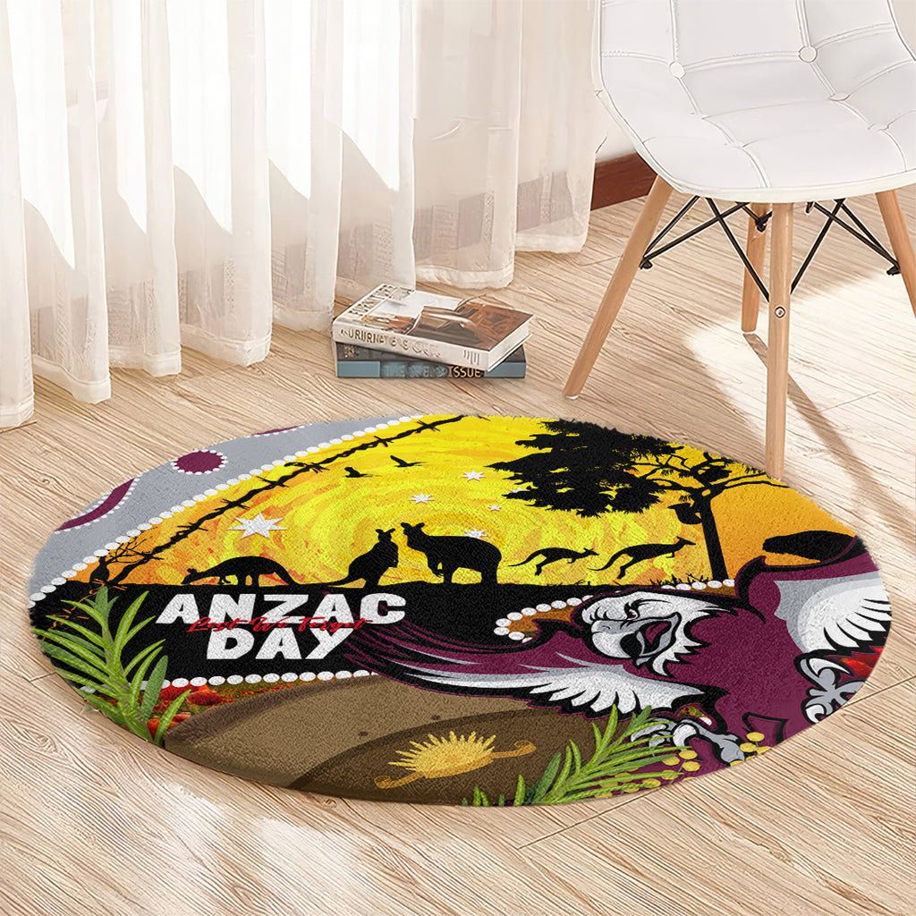 Eagles Rugby ANZAC Day Round Carpet Silvertails Rosemary Starry Night
