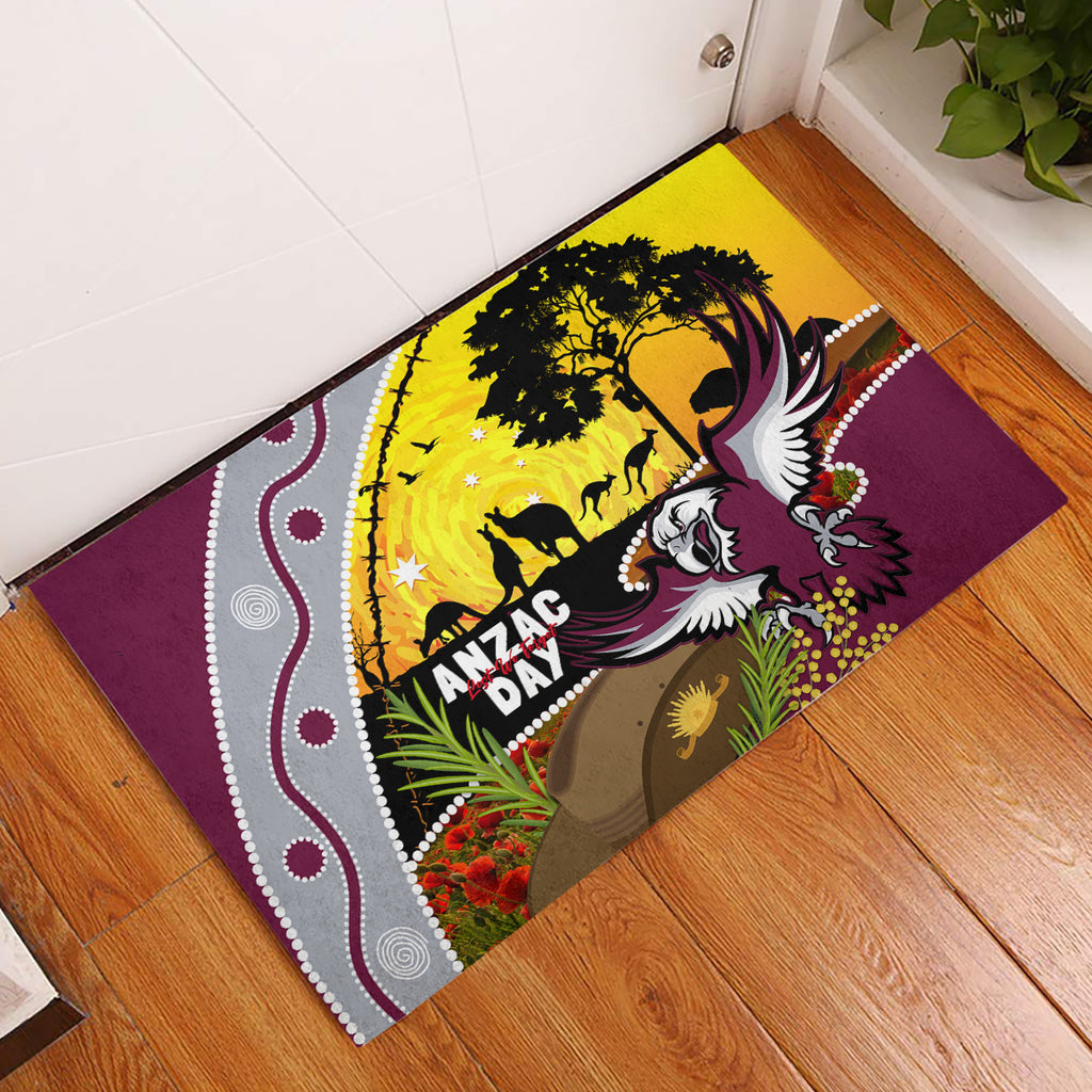 Eagles Rugby ANZAC Day Rubber Doormat Silvertails Rosemary Starry Night
