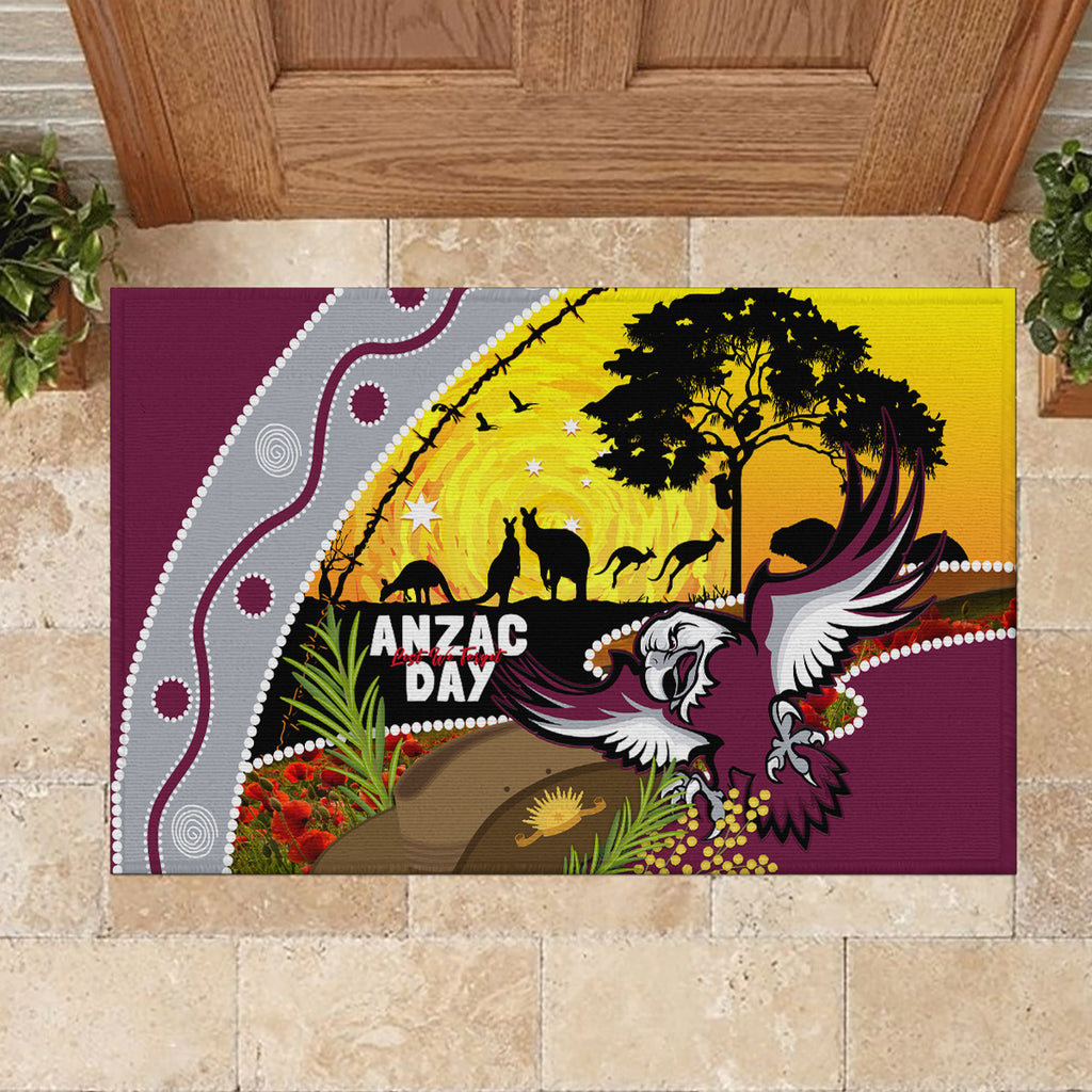 Eagles Rugby ANZAC Day Rubber Doormat Silvertails Rosemary Starry Night