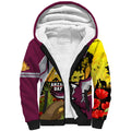 Eagles Rugby ANZAC Day Sherpa Hoodie Silvertails Rosemary Starry Night