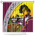 Eagles Rugby ANZAC Day Shower Curtain Silvertails Rosemary Starry Night