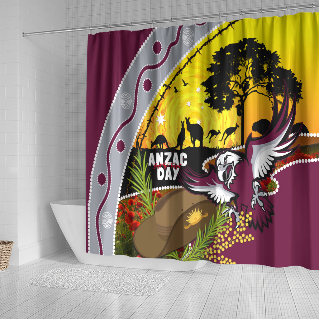 Eagles Rugby ANZAC Day Shower Curtain Silvertails Rosemary Starry Night