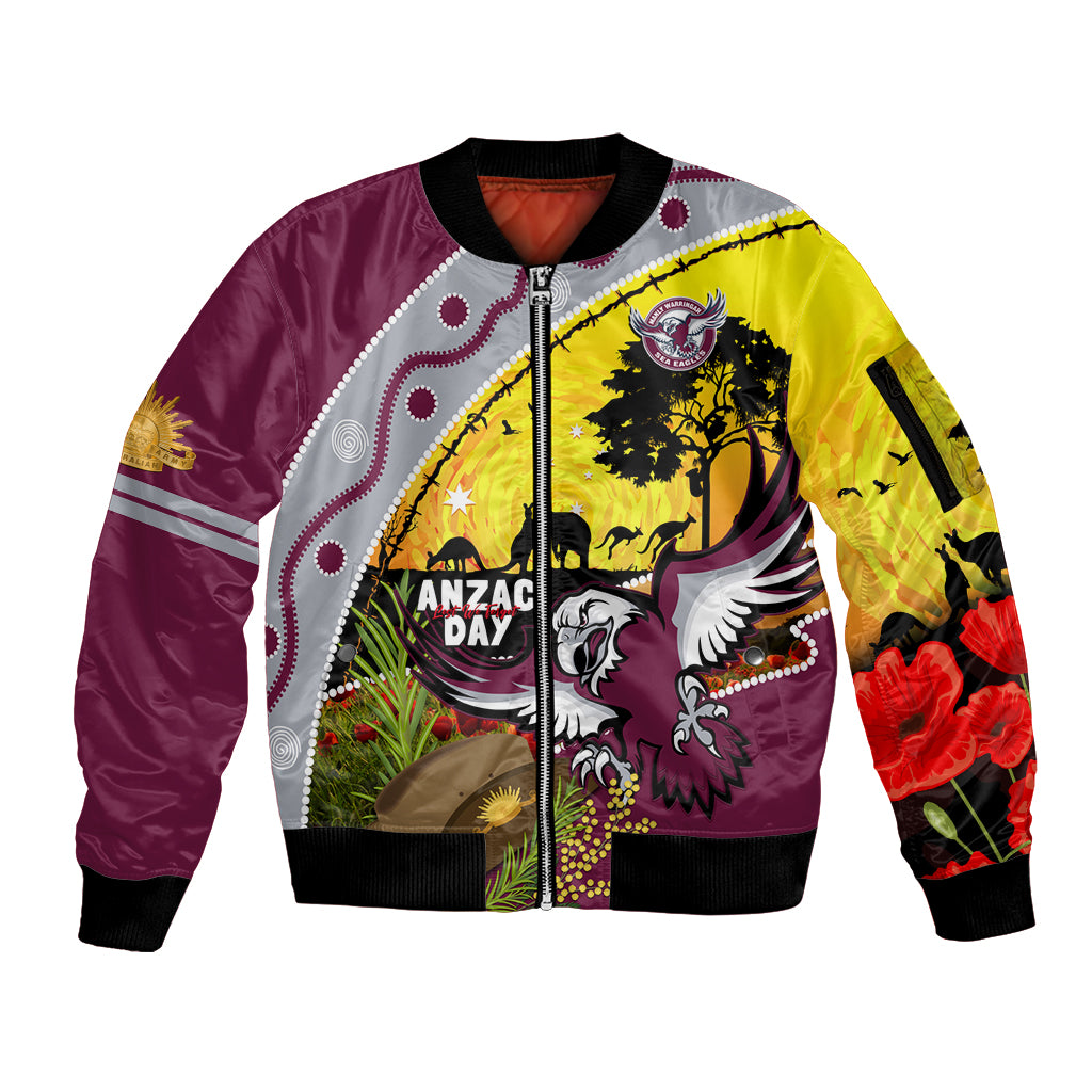 Eagles Rugby ANZAC Day Sleeve Zip Bomber Jacket Silvertails Rosemary Starry Night