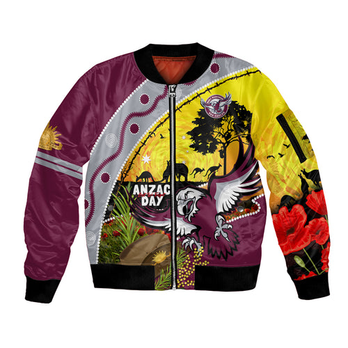 Eagles Rugby ANZAC Day Sleeve Zip Bomber Jacket Silvertails Rosemary Starry Night