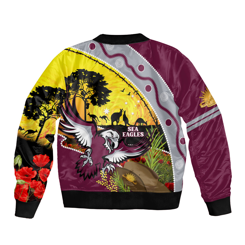 Eagles Rugby ANZAC Day Sleeve Zip Bomber Jacket Silvertails Rosemary Starry Night