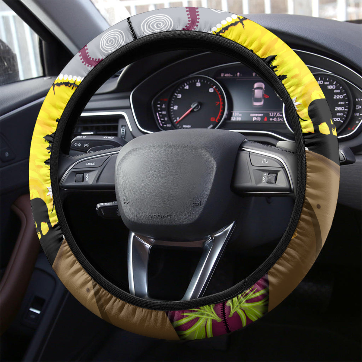 Eagles Rugby ANZAC Day Steering Wheel Cover Silvertails Rosemary Starry Night