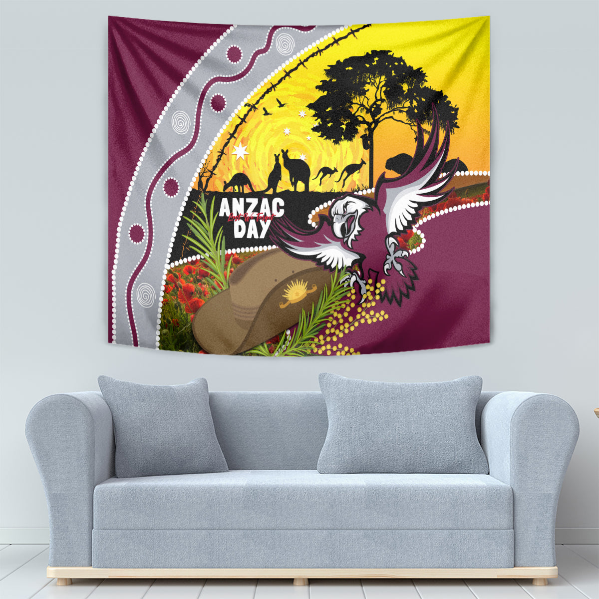 Eagles Rugby ANZAC Day Tapestry Silvertails Rosemary Starry Night