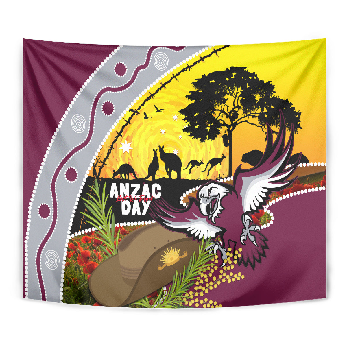 Eagles Rugby ANZAC Day Tapestry Silvertails Rosemary Starry Night