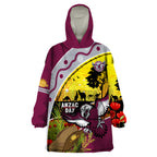 Eagles Rugby ANZAC Day Wearable Blanket Hoodie Silvertails Rosemary Starry Night