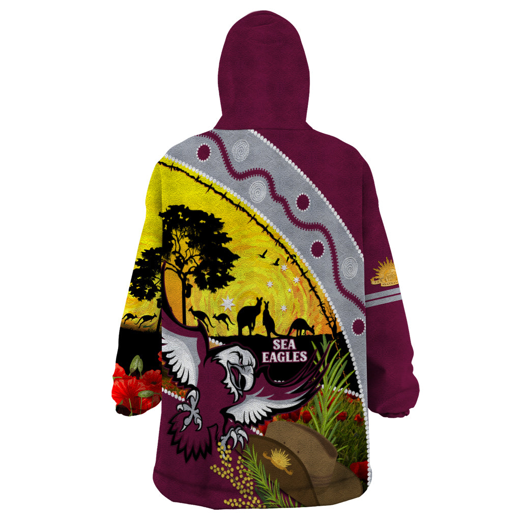 Eagles Rugby ANZAC Day Wearable Blanket Hoodie Silvertails Rosemary Starry Night