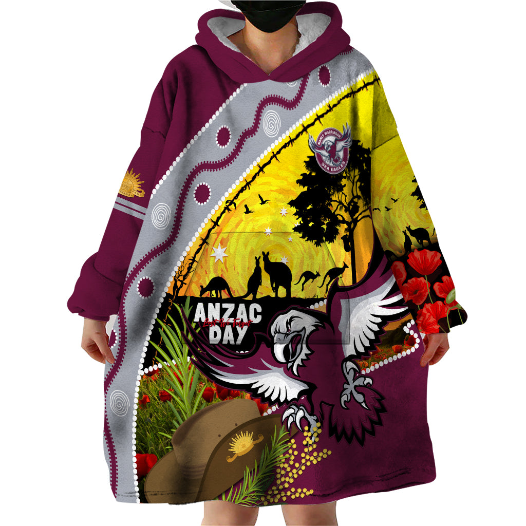 Eagles Rugby ANZAC Day Wearable Blanket Hoodie Silvertails Rosemary Starry Night