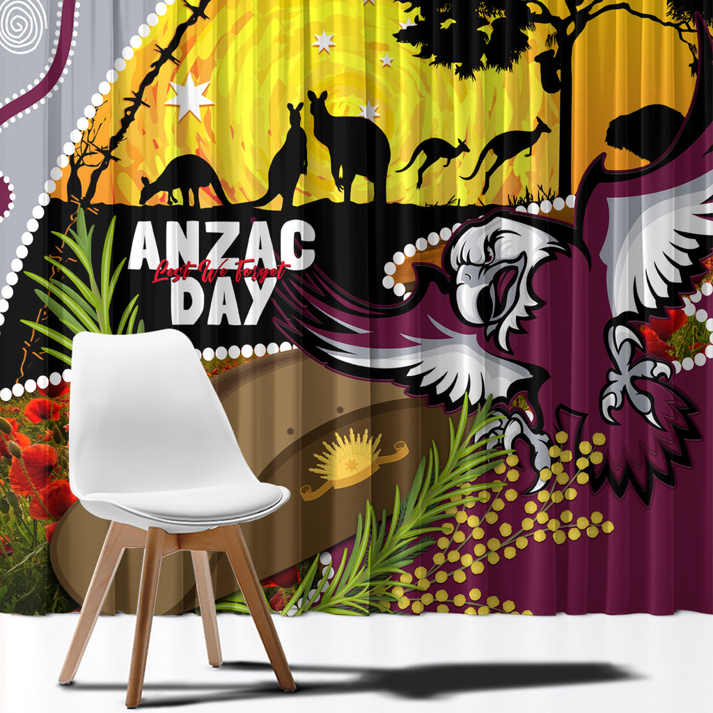 Eagles Rugby ANZAC Day Window Curtain Silvertails Rosemary Starry Night