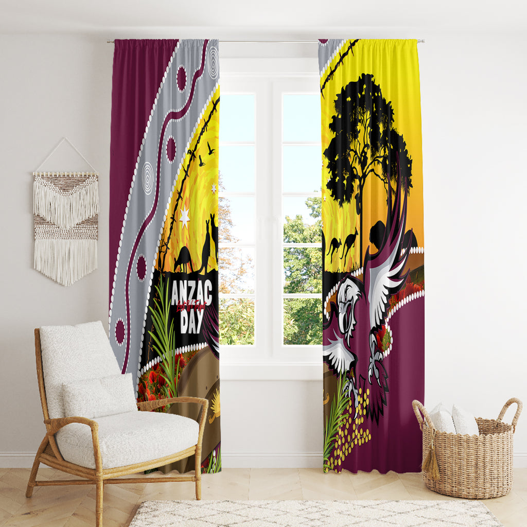 Eagles Rugby ANZAC Day Window Curtain Silvertails Rosemary Starry Night