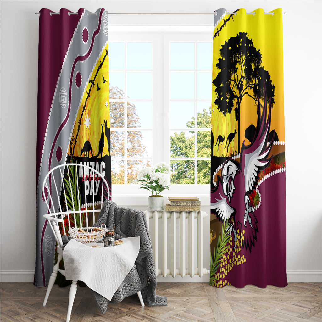 Eagles Rugby ANZAC Day Window Curtain Silvertails Rosemary Starry Night