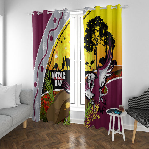 Eagles Rugby ANZAC Day Window Curtain Silvertails Rosemary Starry Night