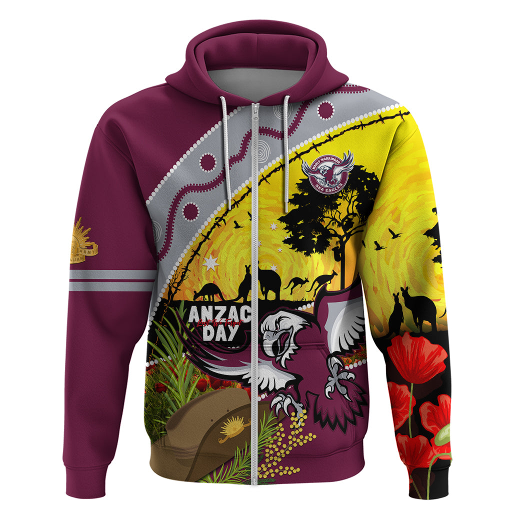 Eagles Rugby ANZAC Day Zip Hoodie Silvertails Rosemary Starry Night