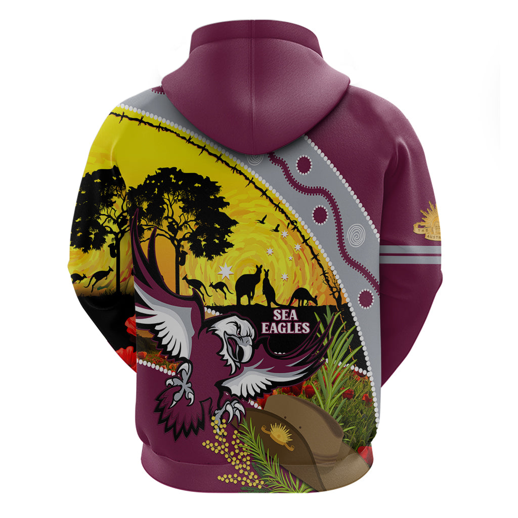 Eagles Rugby ANZAC Day Zip Hoodie Silvertails Rosemary Starry Night