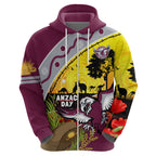 Eagles Rugby ANZAC Day Zip Hoodie Silvertails Rosemary Starry Night