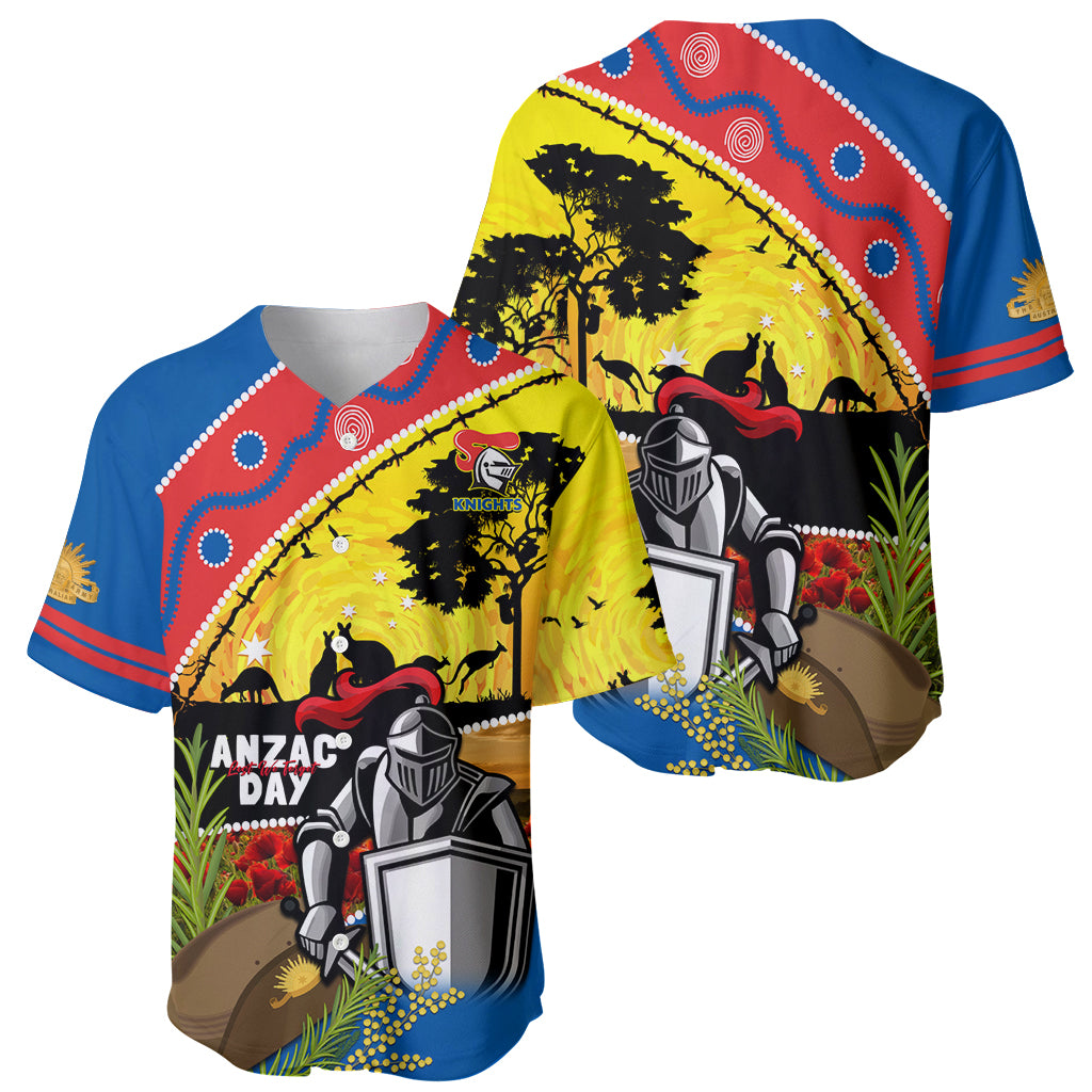 Knights Rugby ANZAC Day Baseball Jersey Novocastrians Mascot Rosemary Starry Night