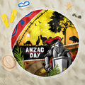 Knights Rugby ANZAC Day Beach Blanket Novocastrians Mascot Rosemary Starry Night