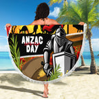 Knights Rugby ANZAC Day Beach Blanket Novocastrians Mascot Rosemary Starry Night