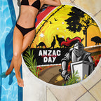Knights Rugby ANZAC Day Beach Blanket Novocastrians Mascot Rosemary Starry Night