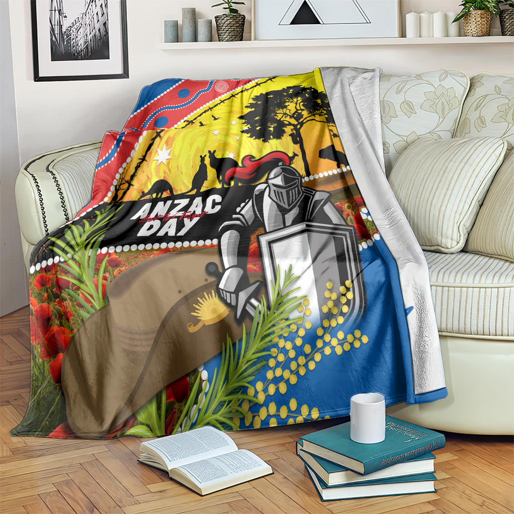 Knights Rugby ANZAC Day Blanket Novocastrians Mascot Rosemary Starry Night