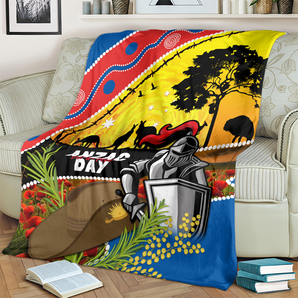 Knights Rugby ANZAC Day Blanket Novocastrians Mascot Rosemary Starry Night