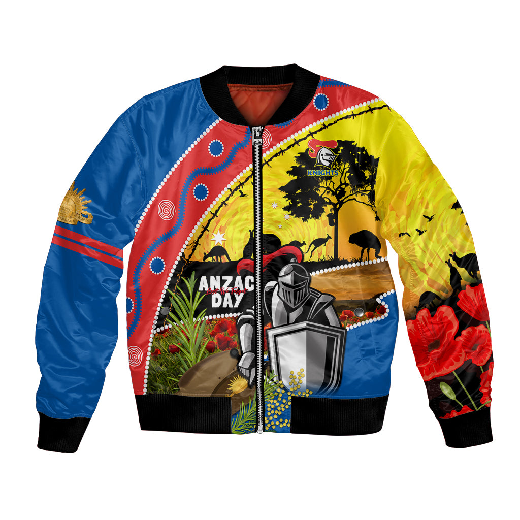 Knights Rugby ANZAC Day Bomber Jacket Novocastrians Mascot Rosemary Starry Night