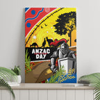 Knights Rugby ANZAC Day Canvas Wall Art Novocastrians Mascot Rosemary Starry Night