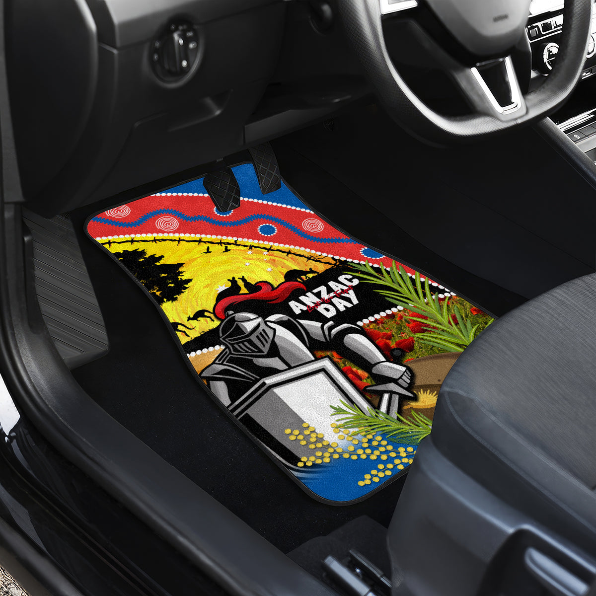 Knights Rugby ANZAC Day Car Mats Novocastrians Mascot Rosemary Starry Night