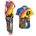 Knights Rugby ANZAC Day Couples Matching Tank Maxi Dress and Hawaiian Shirt Novocastrians Mascot Rosemary Starry Night