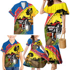 Knights Rugby ANZAC Day Family Matching Mermaid Dress and Hawaiian Shirt Novocastrians Mascot Rosemary Starry Night