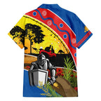 Knights Rugby ANZAC Day Family Matching Puletasi and Hawaiian Shirt Novocastrians Mascot Rosemary Starry Night