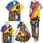 Knights Rugby ANZAC Day Family Matching Tank Maxi Dress and Hawaiian Shirt Novocastrians Mascot Rosemary Starry Night
