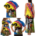 Knights Rugby ANZAC Day Family Matching Tank Maxi Dress and Hawaiian Shirt Novocastrians Mascot Rosemary Starry Night