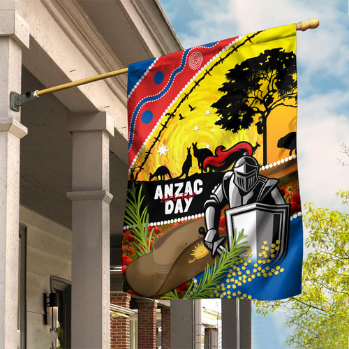 Knights Rugby ANZAC Day Garden Flag Novocastrians Mascot Rosemary Starry Night
