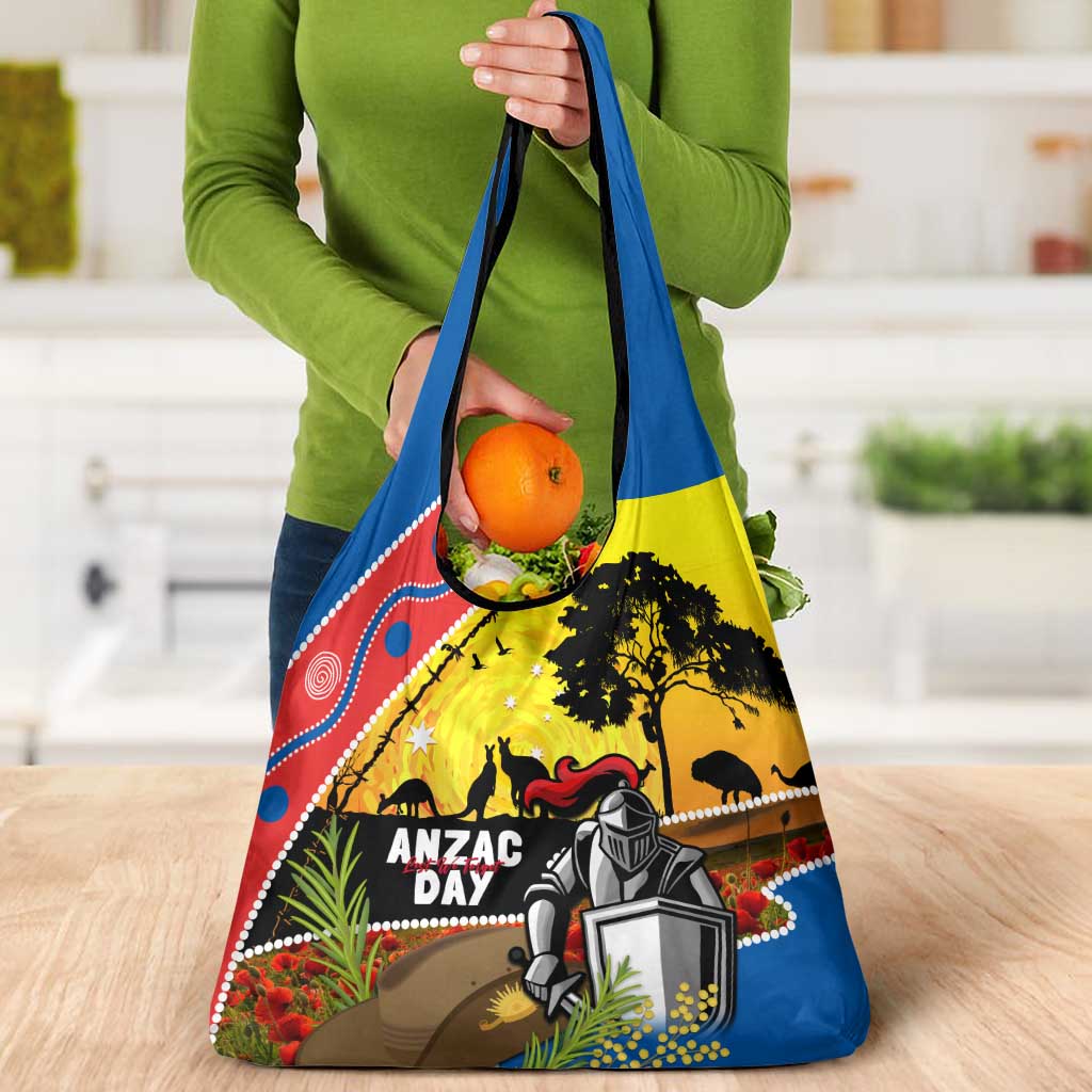 Knights Rugby ANZAC Day Grocery Bag Novocastrians Mascot Rosemary Starry Night