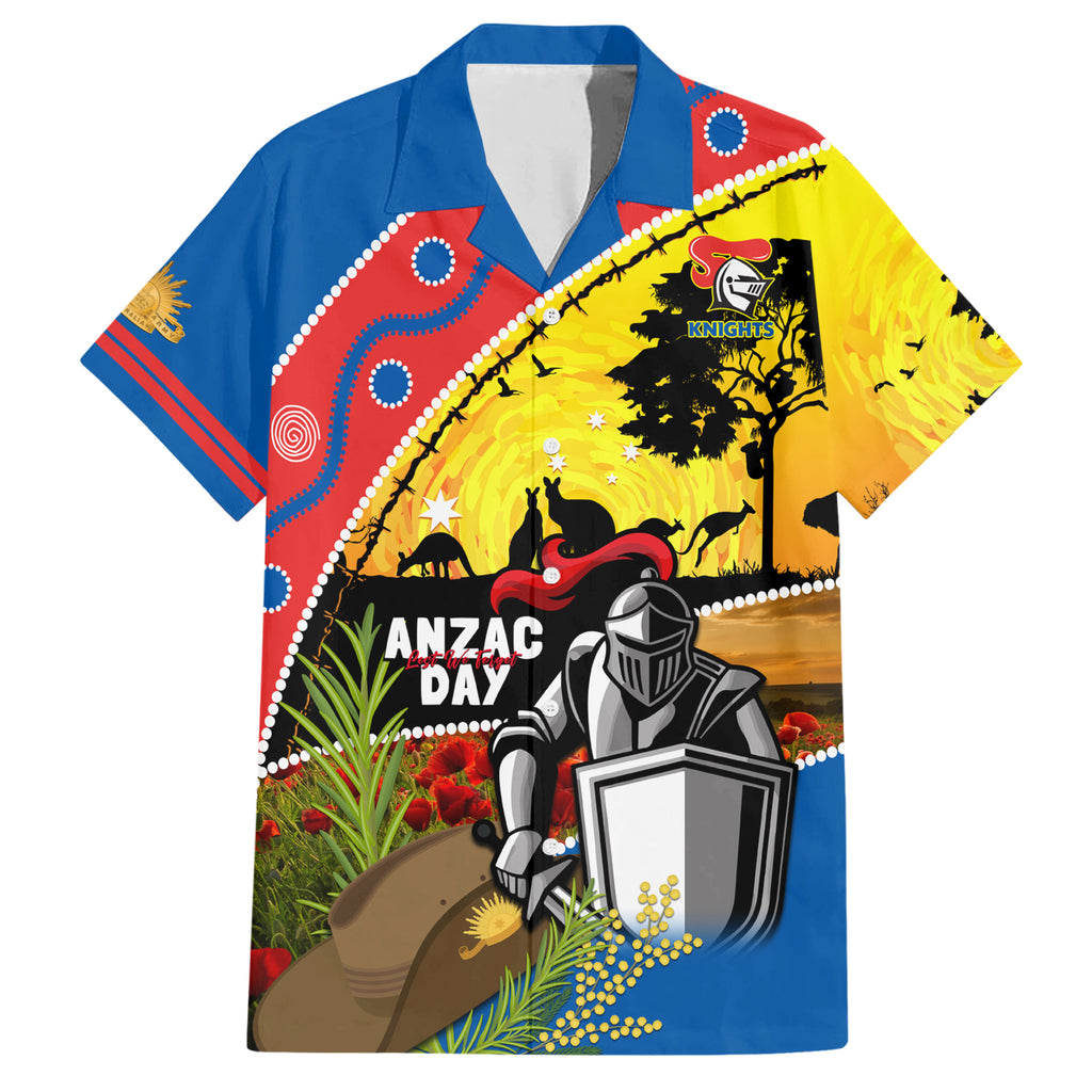 Knights Rugby ANZAC Day Hawaiian Shirt Novocastrians Mascot Rosemary Starry Night