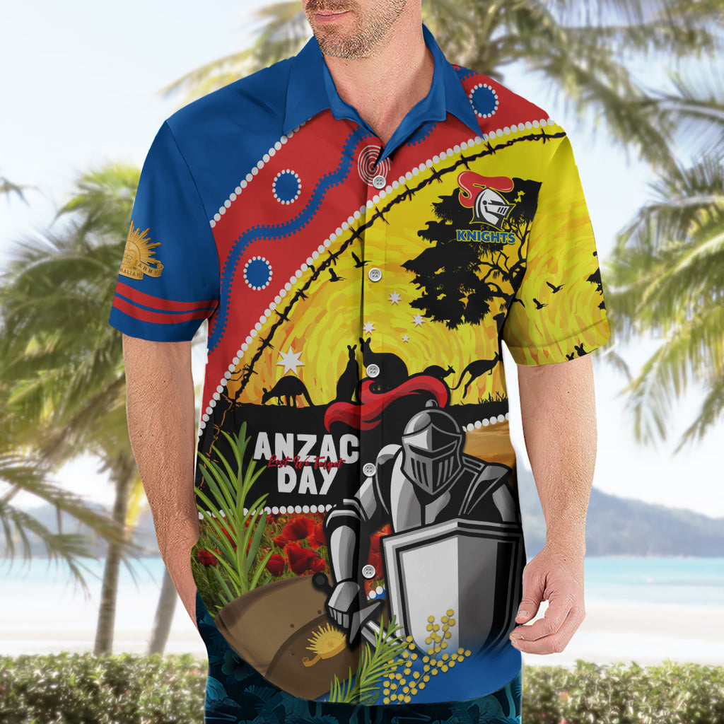 Knights Rugby ANZAC Day Hawaiian Shirt Novocastrians Mascot Rosemary Starry Night