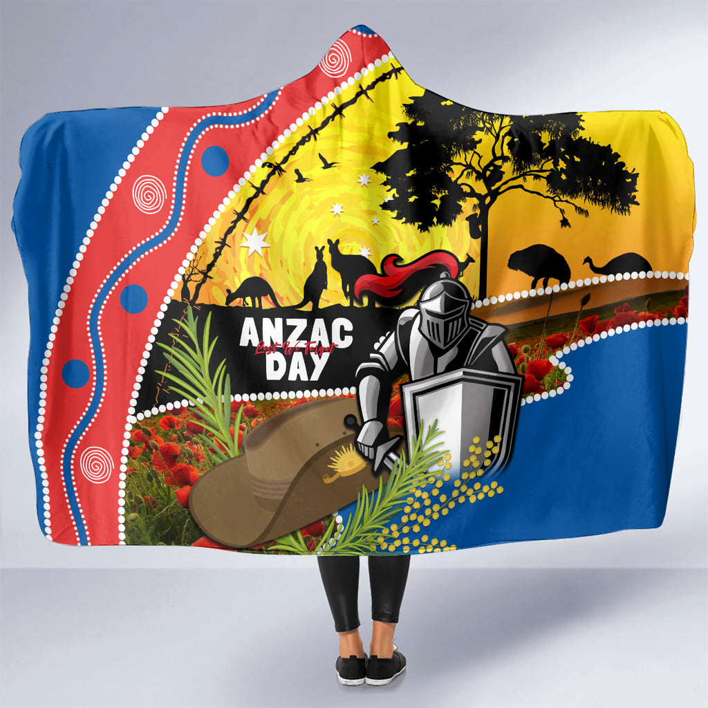 Knights Rugby ANZAC Day Hooded Blanket Novocastrians Mascot Rosemary Starry Night