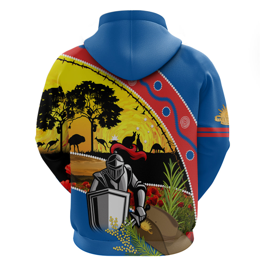 Knights Rugby ANZAC Day Hoodie Novocastrians Mascot Rosemary Starry Night