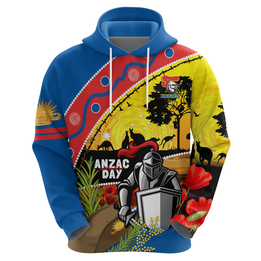 Knights Rugby ANZAC Day Hoodie Novocastrians Mascot Rosemary Starry Night