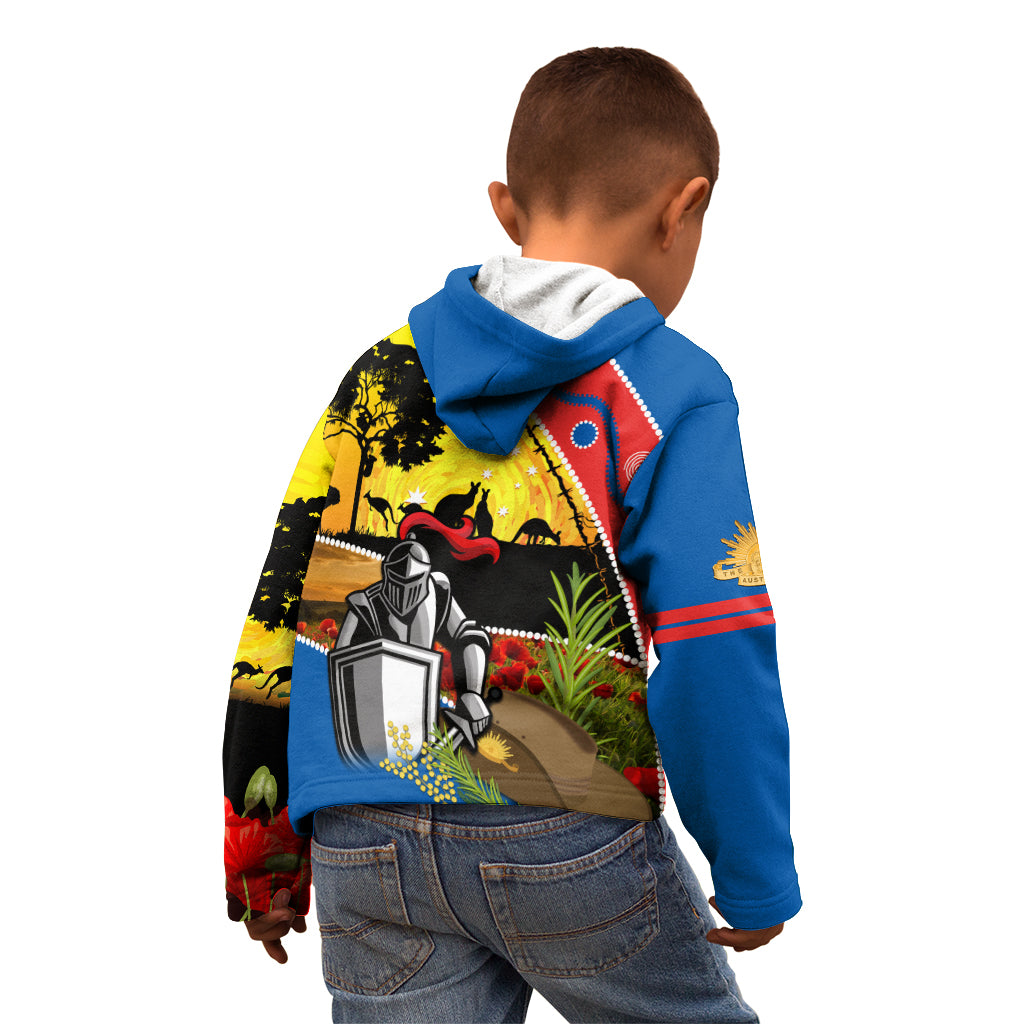 Knights Rugby ANZAC Day Kid Hoodie Novocastrians Mascot Rosemary Starry Night