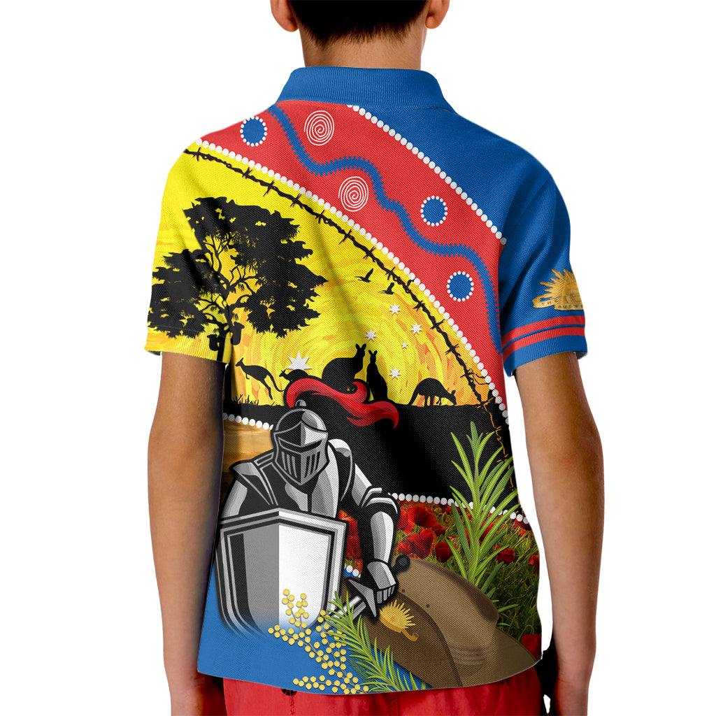 Knights Rugby ANZAC Day Kid Polo Shirt Novocastrians Mascot Rosemary Starry Night