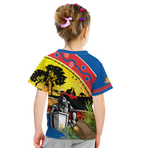 Knights Rugby ANZAC Day Kid T Shirt Novocastrians Mascot Rosemary Starry Night